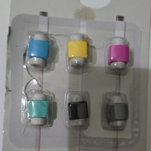 🦋 Cable Protector 6-Count Set - Multi-Color - Picture 2 of 4